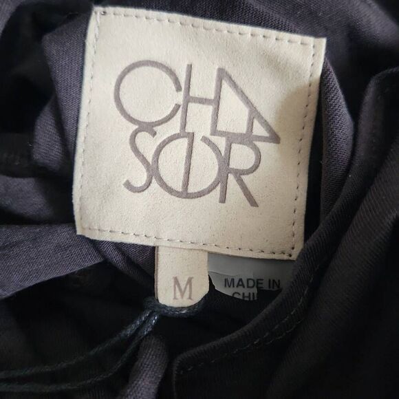 Chaser Ladies Size Medium Charcoal Black V-Back Hi Lo Muscle Tank - Picture 5 of 5